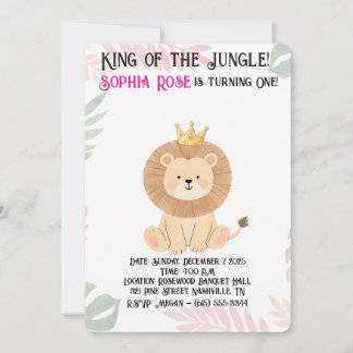 Convite de Aniversário da Coroa Selvagem