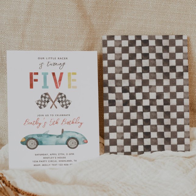 Convite de Aniversário da Corrida | Aniversário de (Criador carregado)