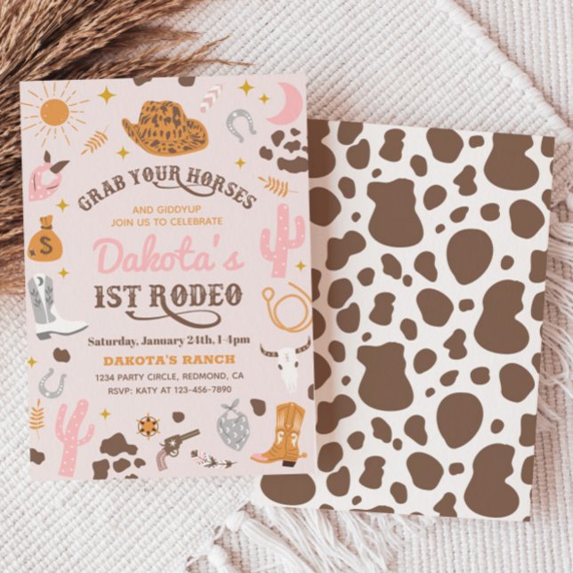 Convite de Aniversário da Cowgirl | Convite para a (Criador carregado)