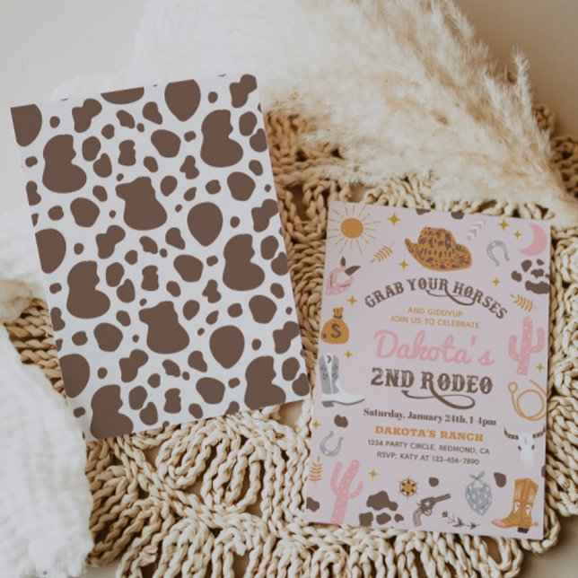 Convite de Aniversário da Cowgirl | Convite para a (Criador carregado)