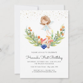 Convite de Aniversário da Fada da Floresta Encanta