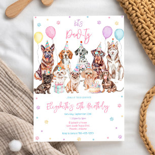 Convite de Aniversário da Festa do Cachorrinho Vam