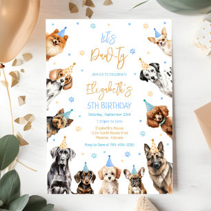 Convite de Aniversário da Festa do Cachorrinho Vam