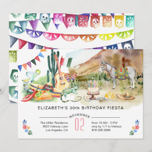 Convite de Aniversário da Festa Mexicana