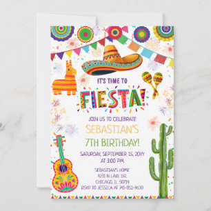 Convite de Aniversário da Festa Mexicana