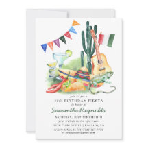 Convite de Aniversário da Festa Mexicana
