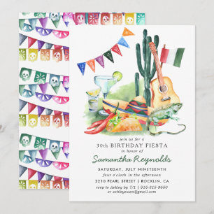 Convite de Aniversário da Festa Mexicana