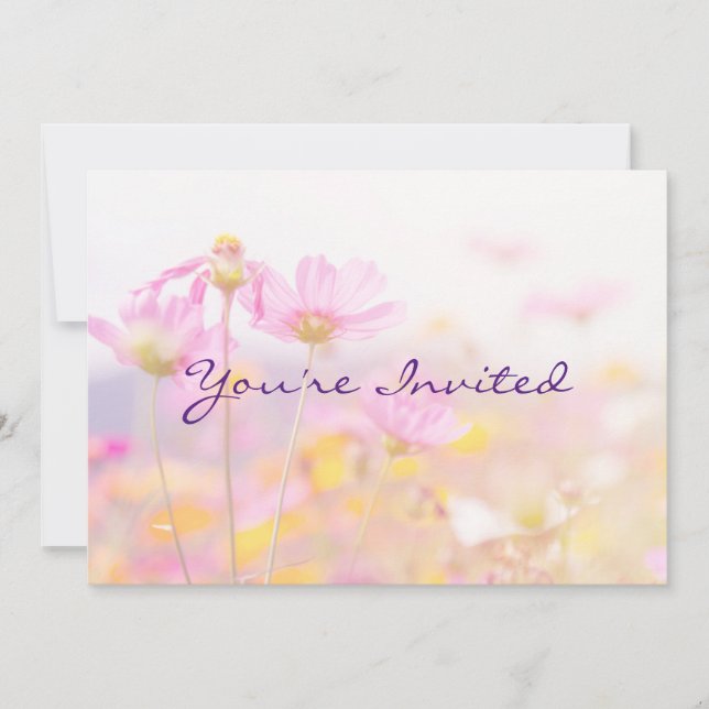 Convite de Aniversário da Festa no Jardim Flor (Frente)