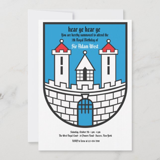 Convite de aniversário da fortaleza (Frente)