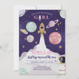 Convite de Aniversário da Galáxia da Nave Espacial