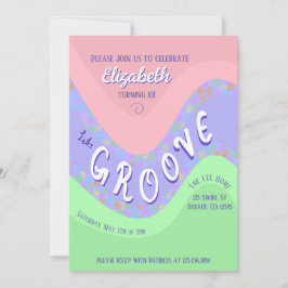 Convite de aniversário da garota Pastel Lets Groov