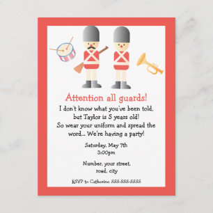 Convite de aniversário da guarda da rainha