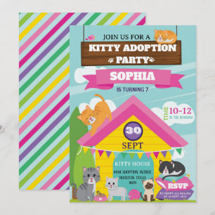 Convite de Aniversário da Kitty / Festa da Menina 