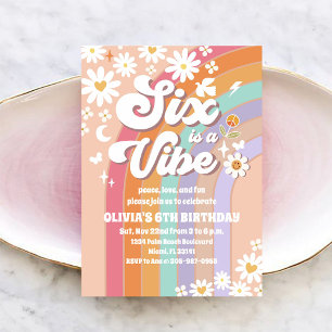 Convite de Aniversário da Margarida Arco-Íris Retr