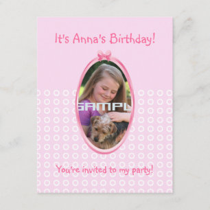 Convite de aniversário da menina da bailarina