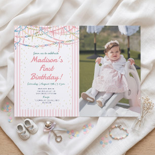 Convite de Aniversário da Menina Pastel Fancy Nanc