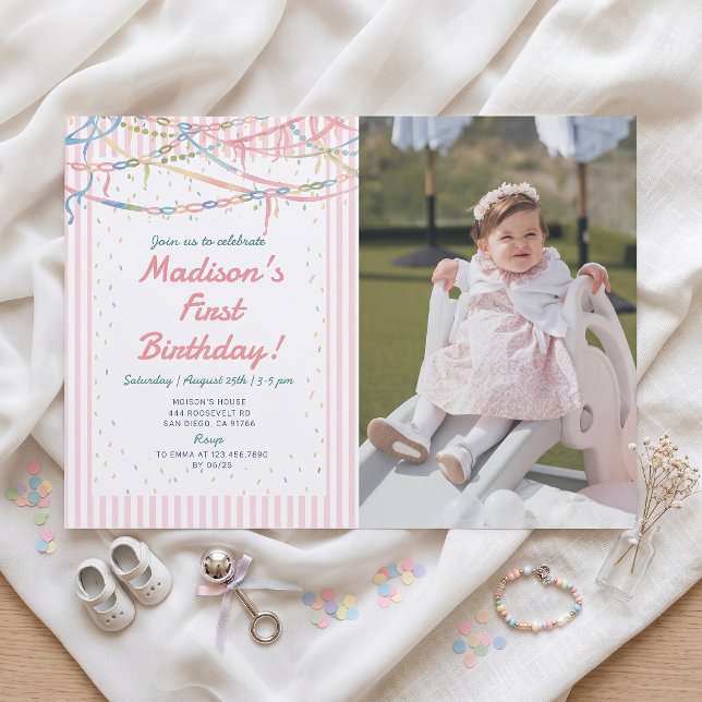 Convite de Aniversário da Menina Pastel Fancy Nanc (Criador carregado)