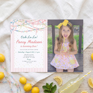 Convite de Aniversário da Menina Pastel Fancy Nanc