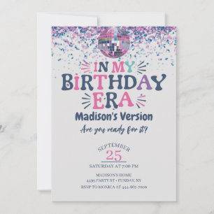 Convite de Aniversário da Minha Era de Aniversário