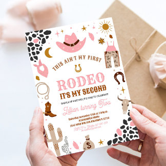 Convite de Aniversário da Minha Segunda Rodeio Cow