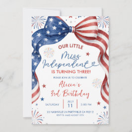 Convite de Aniversário da Nossa Garota Americana