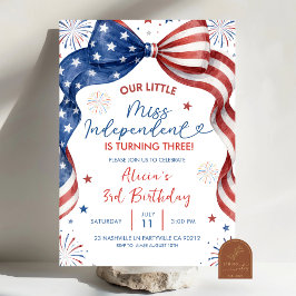 Convite de Aniversário da Nossa Garota Americana