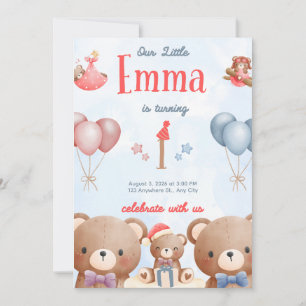 Convite de Aniversário da Nossa Pequena Emma – Ted