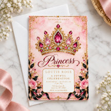 Convite de Aniversário da Pequena Princesa Real