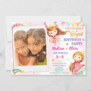 Convite de aniversário da Photo Princess