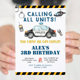 Convite de aniversário da Polícia