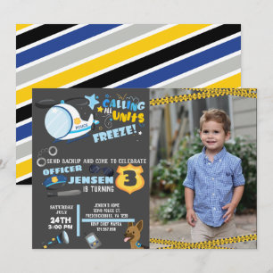 convite de aniversário da polícia foto