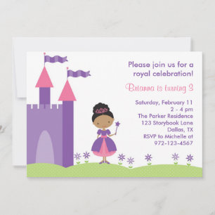 Convite de aniversário da princesa africana ameri