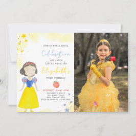 Convite De Aniversário Da Princesa Amarela Com Fot