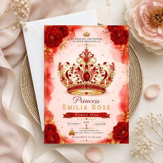 Convite de Aniversário da Princesa Coroa Dourada V (Criador carregado)