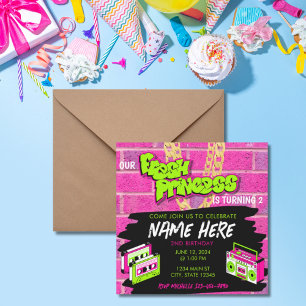 Convite de Aniversário da Princesa Fresca