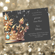 Convite de aniversário da princesa real
