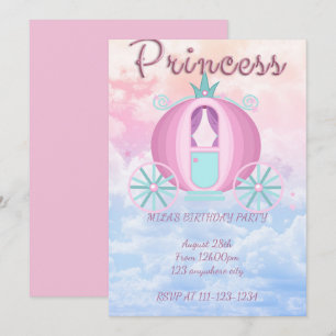 CONVITE DE ANIVERSÁRIO DA PRINCESA ROSA