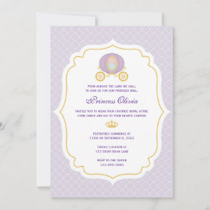 Convite de Aniversário da Princesa Roxa