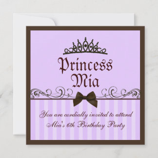 Convite de Aniversário da Princesa Roxa