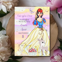 Convite de Aniversário da Princesa Snowy