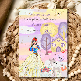 Convite de Aniversário da Princesa Snowy