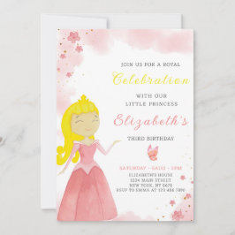 Convite de aniversário da Princesa Vermelha