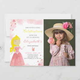Convite De Aniversário Da Princesa Vermelha Com Fo