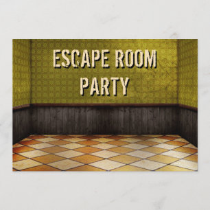 Convite de aniversário da sala de escape