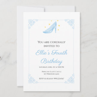 Convite de Aniversário da Sapatilha da Princesa Ci
