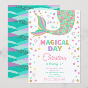 Convite de Aniversário da Sereia