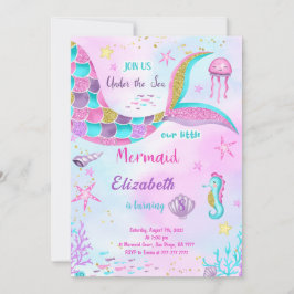 Convite de Aniversário da Sereia