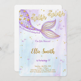 Convite de Aniversário da Sereia