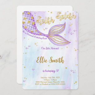 Convite de Aniversário da Sereia