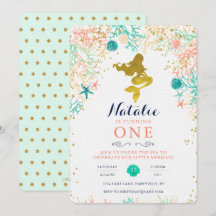 Convite de Aniversário da Sereia